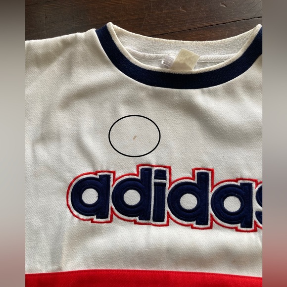VINTAGE PRE-OWNED 1980’s ADIDAS CREWNECK MULTICOLOR COLOR BLOCK AMAZING CONDISH - Picture 10 of 16